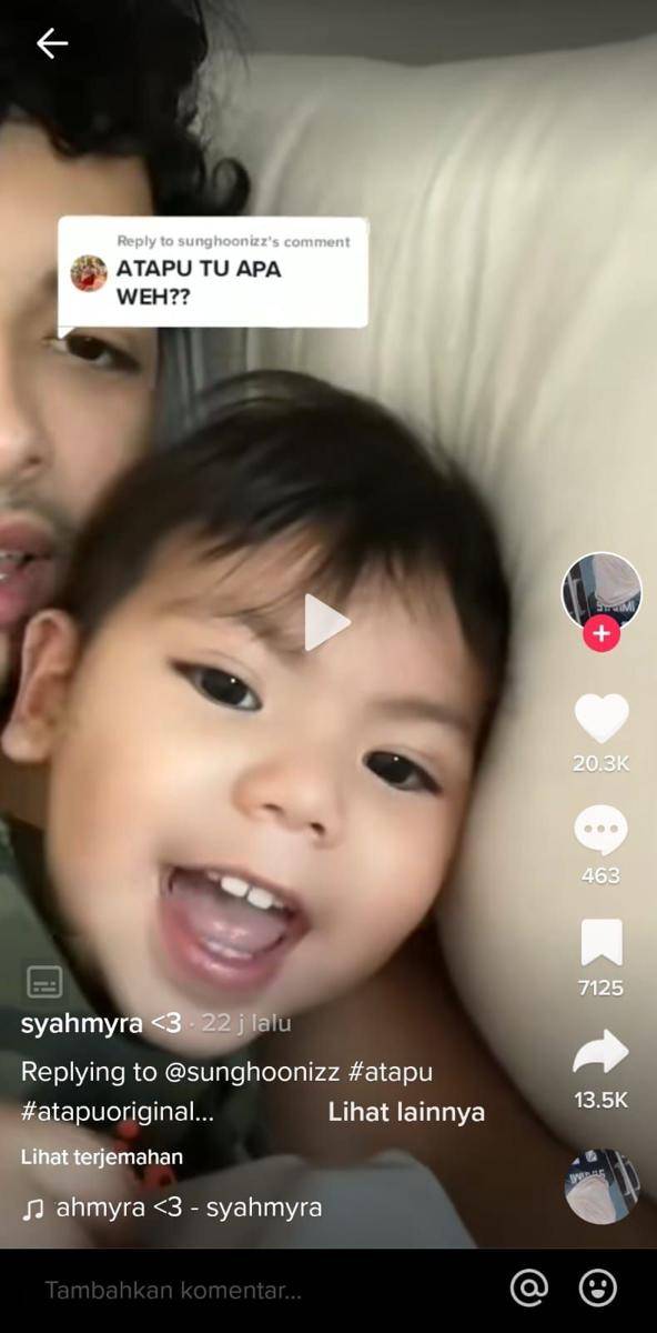 anak kecil yang mengucapkan atapu (tiktok.com/moshigamon._)