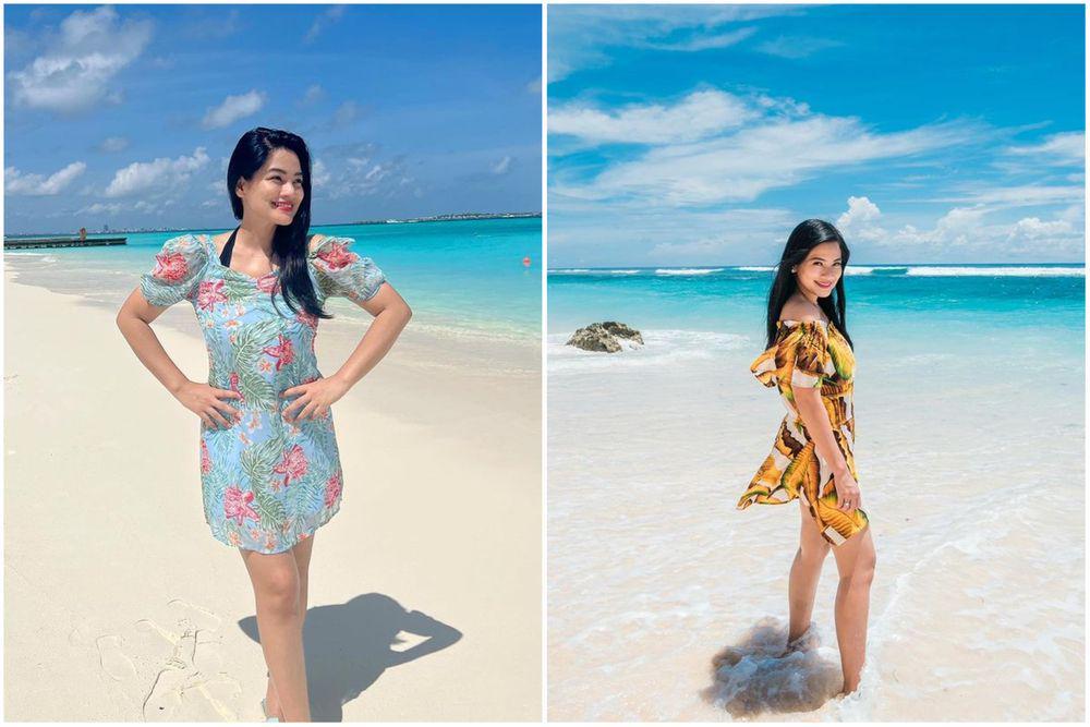10 Inspirasi Busana ke Pantai ala Titi Kamal, Tetap Sopan!