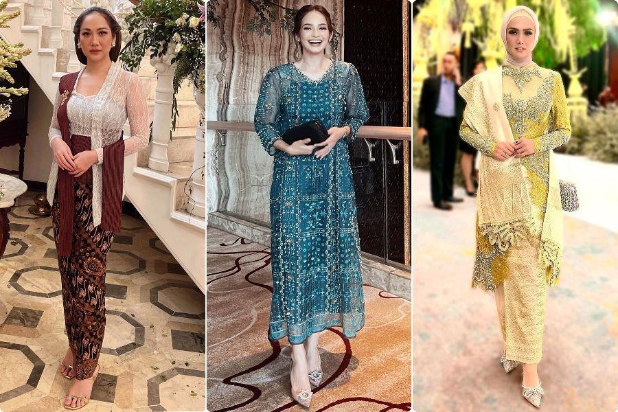 20 Gaya Kondangan Artis Paling Stunning Tahun 2022, Kebaya Curi Atensi