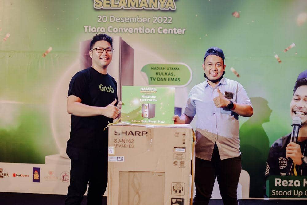 Grab Indonesia menutup tahun 2022 dengan menggelar acara HAJATAN di Tiara Convention Centre, Medan Selasa, (20/12/2022). (Dok. IDN Times)