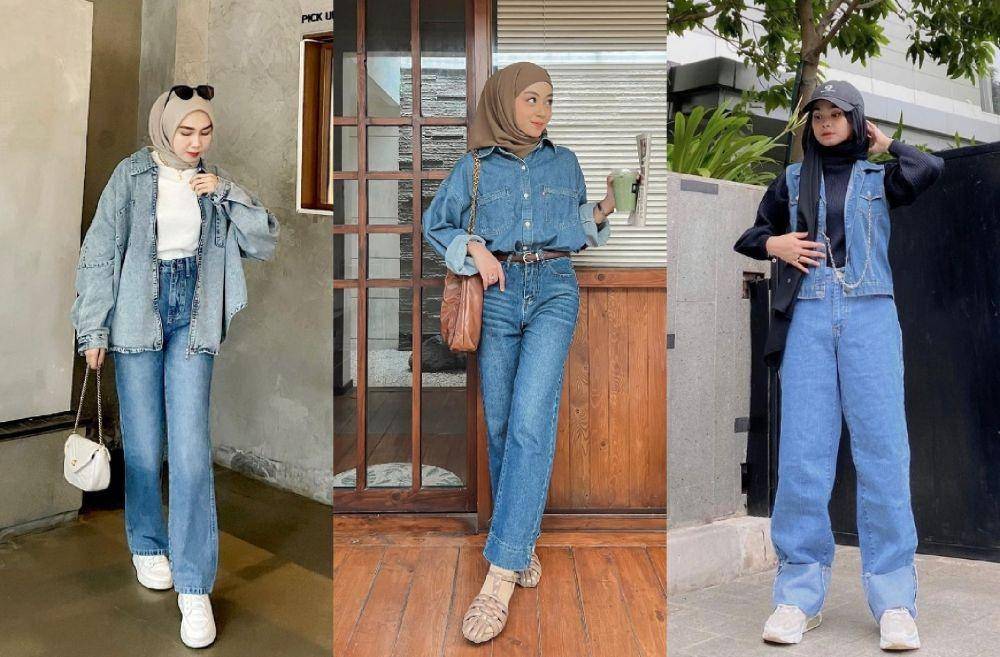 OOTD hijab denim (instagram.com/azizahilmi | instagram.com/meiraniap | instagram.com/nolaclr.a)