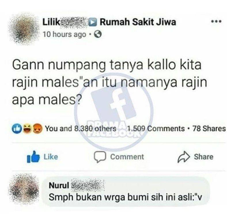 status media sosial emak (instagram.com/drama.facebook)
