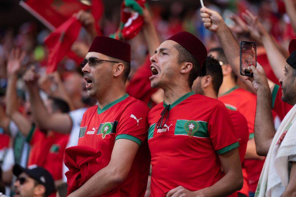 potret para penggemar Maroko (twitter.com/FIFAWorldCup)