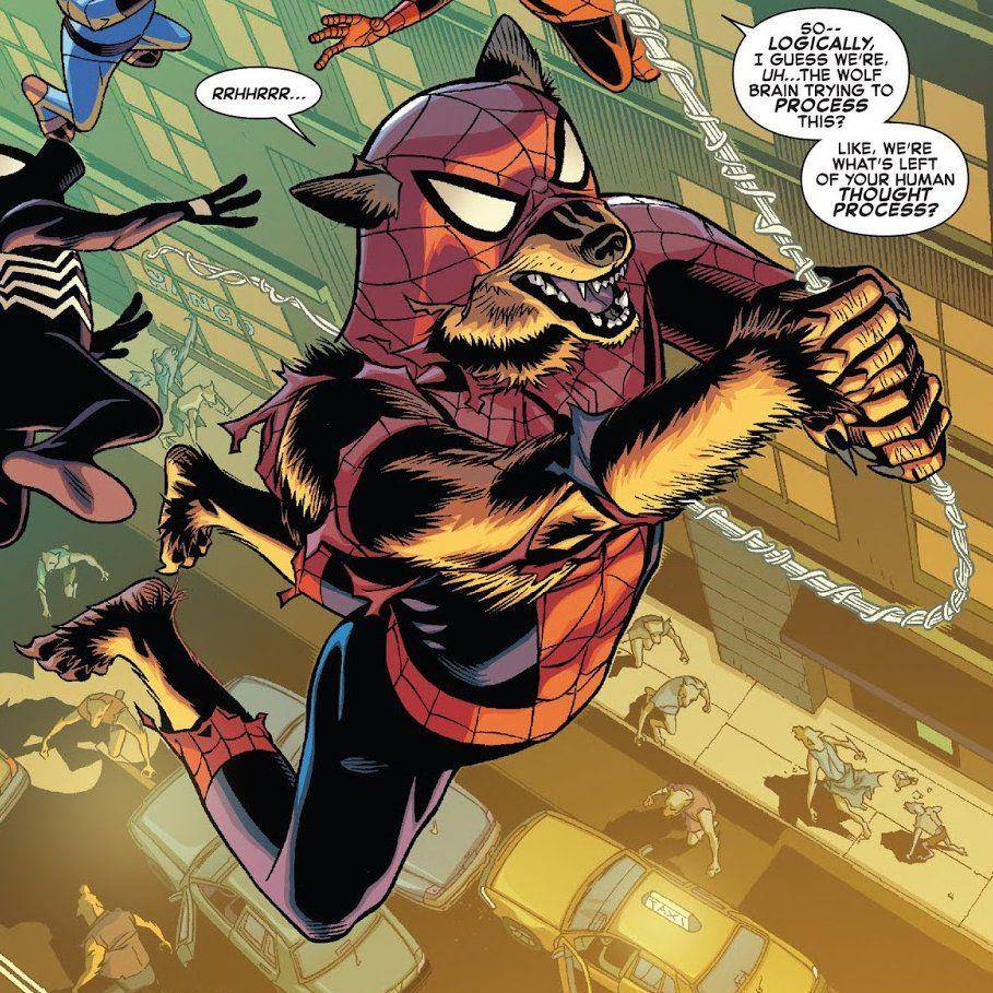 Werewolf Spider-Man dalam komik Marvel (denofgeek.com/Werewolf Spider-Man)
