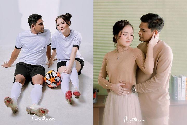 10 Potret Prewedding Maell Lee dan Anggita, Tema Bola hingga Korea!