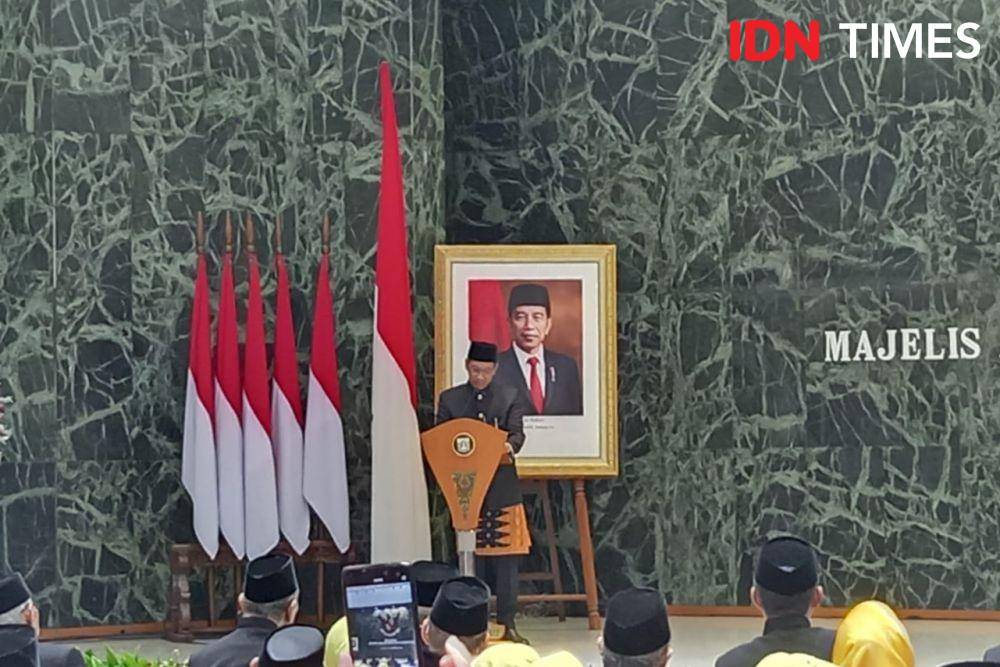 Deklarasi Majelis Amanah Persatuan Kaum Betawi, di Balai Kota DKI Jakarta, Kamis (22/12/2022). (IDN Times/Dini Suciatiningrum)