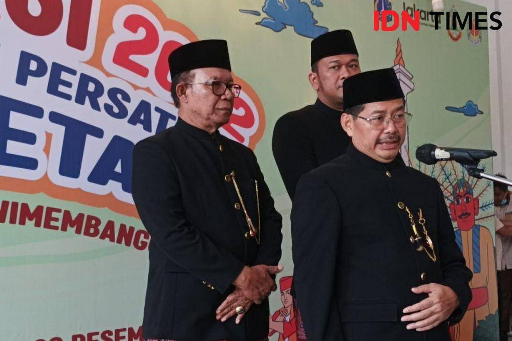 Deklarasi Majelis Amanah Persatuan Kaum Betawi, di Balai Kota DKI Jakarta, Kamis (22/12/2022). (IDN Times/Dini Suciatiningrum)