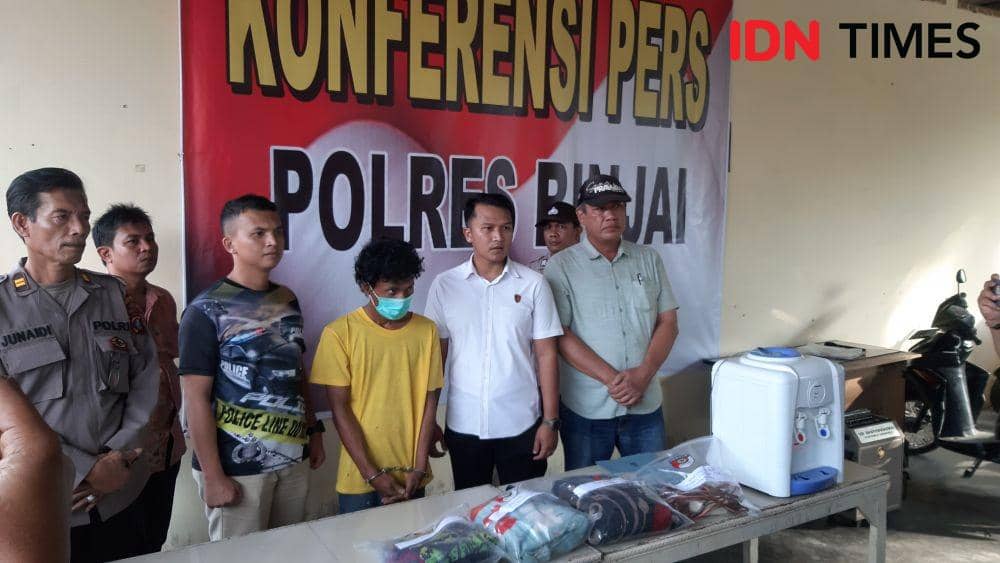 Polisi yang mrmaparkan kasus pembunuhan dilakukan suami dan rekanya (IDN Times/ Bambang Suhandoko)