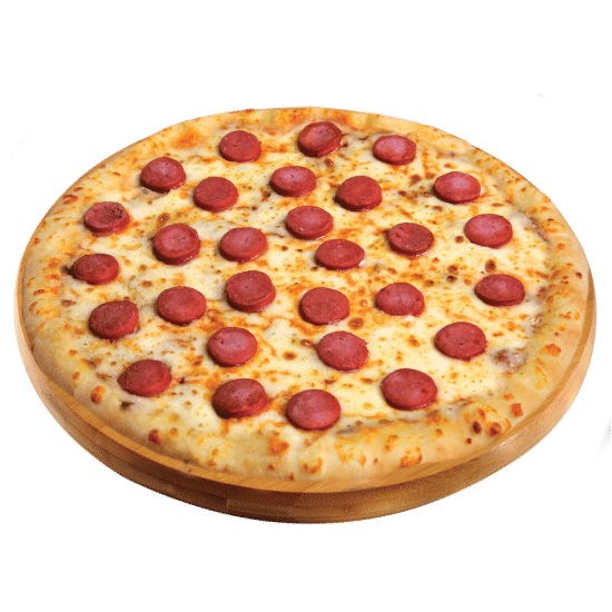 cheesy sausage pizza (dominos.co.id)