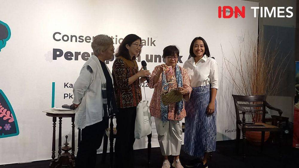 Conversation Talk "Perempuan Untuk Alam" di Bentara Budaya Jakarta, Kamis (22/12/2022). (IDN Times/Aprodithe Kyrie)