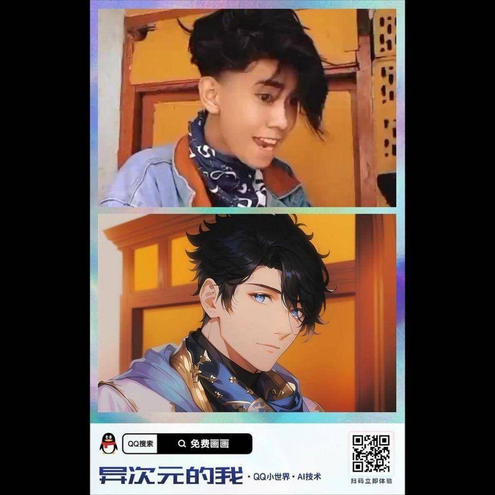 cowok pakai filter AI manga (instagram.com/awreceh.id)