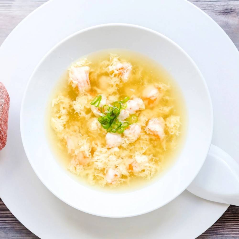 Ilustrasi sop udang telur (lowcarbingasian.com)