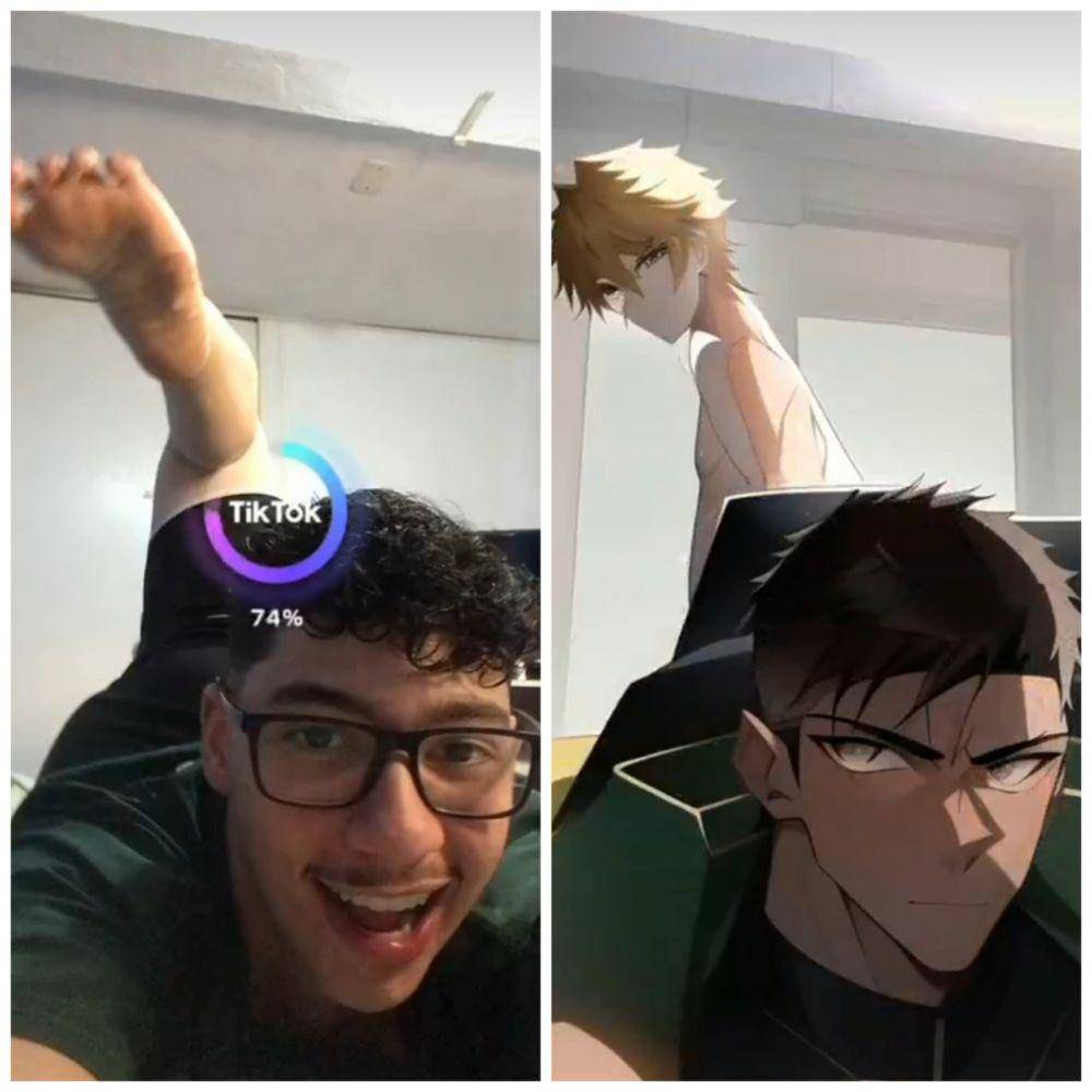 cowok pakai filter AI manga (instagram.com/_r1naldi)
