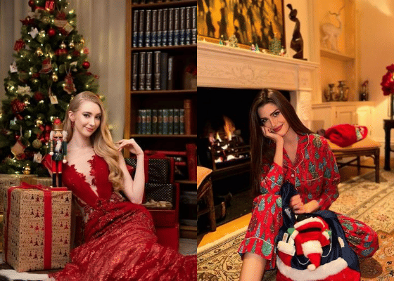 10 Potret Ratu Kecantikan Dunia Rayakan Natal 2022, Penuh Keceriaan!