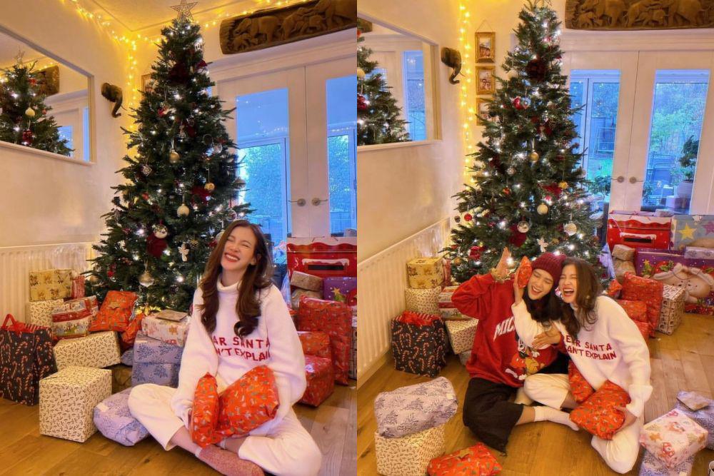 10 Potret Baifern Pimchanok Rayakan Natal di Inggris, Banyak Kado!