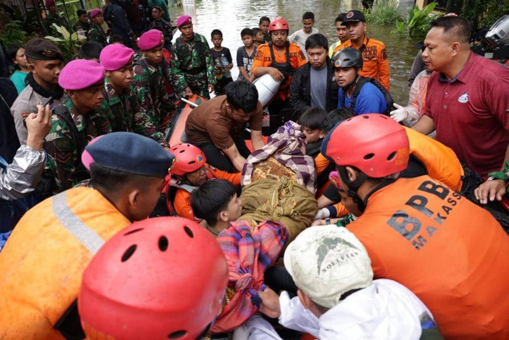 Satu Warga di Lokasi Banjir Makassar Meninggal Dunia