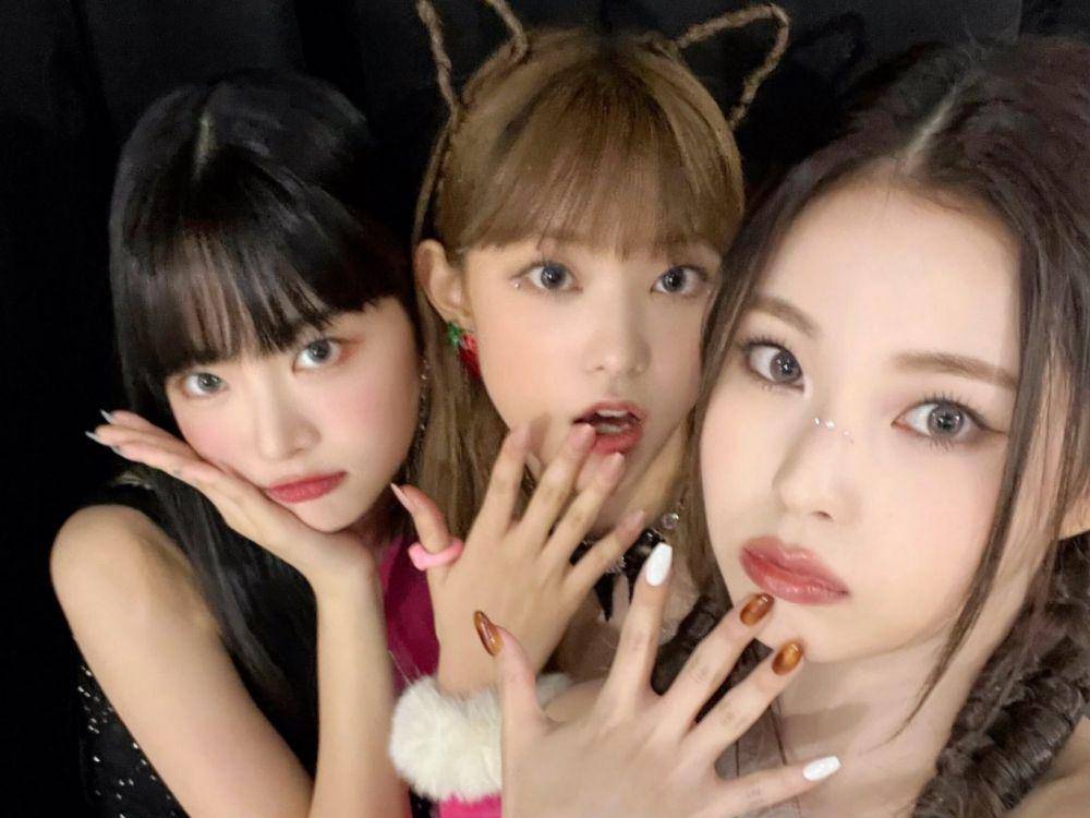 Eunchae LE SSERAFIM, Haerin NewJeans dan Kyujin NMIXX (twitter.com/IM_LESSERAFIM)