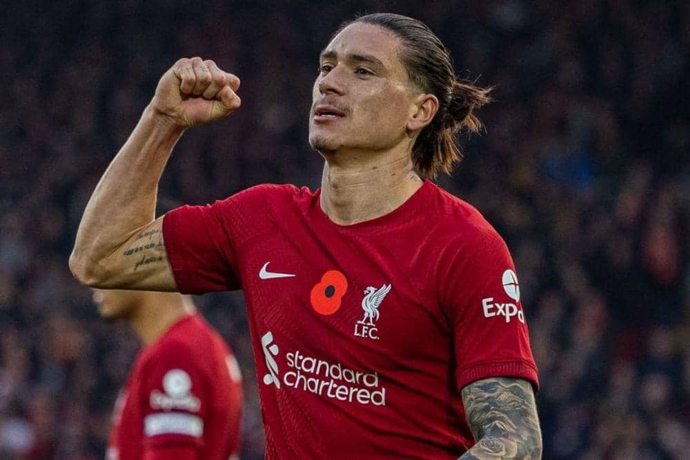 Darwin Nunez sebagai salah satu striker Liverpool yang mulai tampil hebat pada musim 2022/2023. (instagram.com/liverpoolfc)