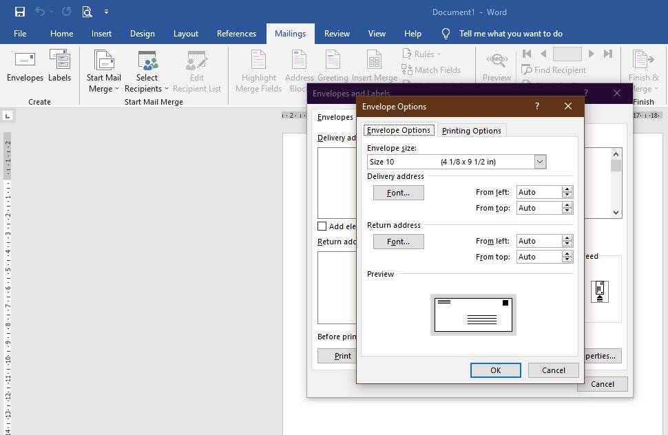 Cara Membuat dan Mencetak Amplop Pakai Microsoft Word. (IDNTimes/Dina Fadillah Salma)