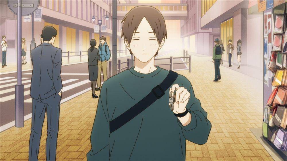 Hayate Ichikura menemukan kunci apartemen. (dok. Pierrot/Cool Doji Danshi)