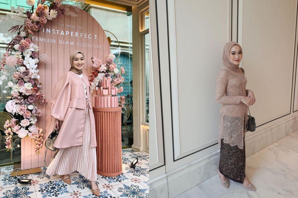 9 OOTD Kondangan ala Kiara Leswara, ada Dress hingga Kebaya