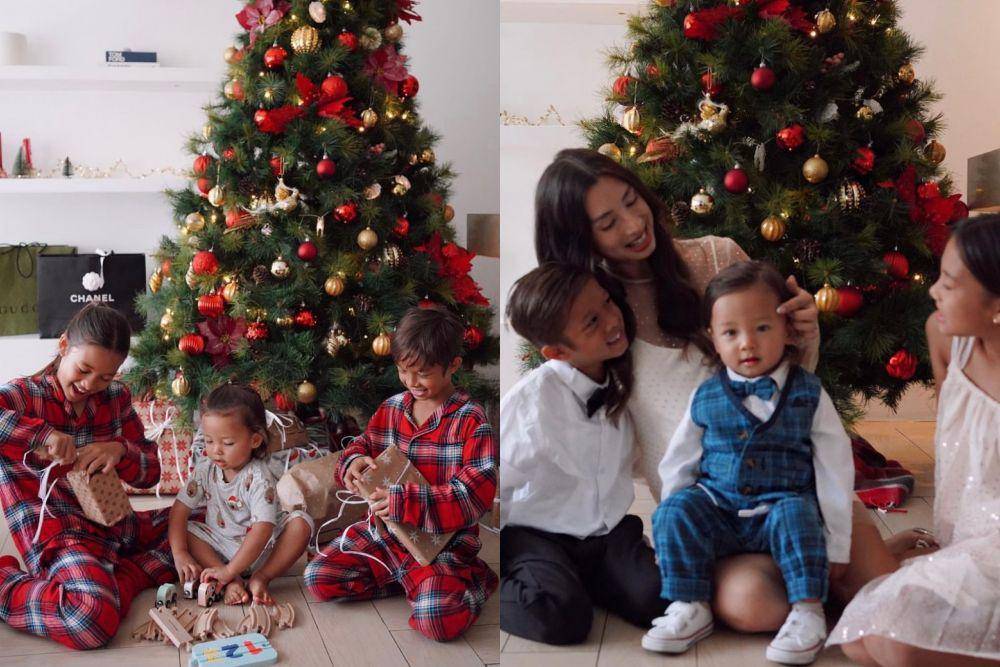 10 Momen Natal Jennifer Bachdim dan 3 Anaknya, Antusias Buka Kado!