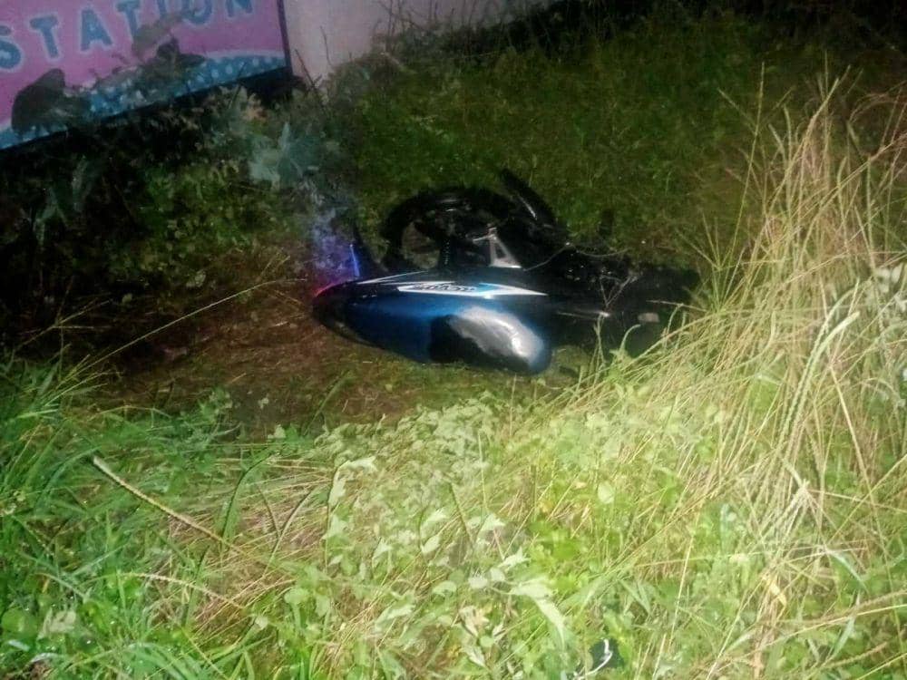 Pemotor tabrak tiang telepon. (Dok. Polres Bantul)