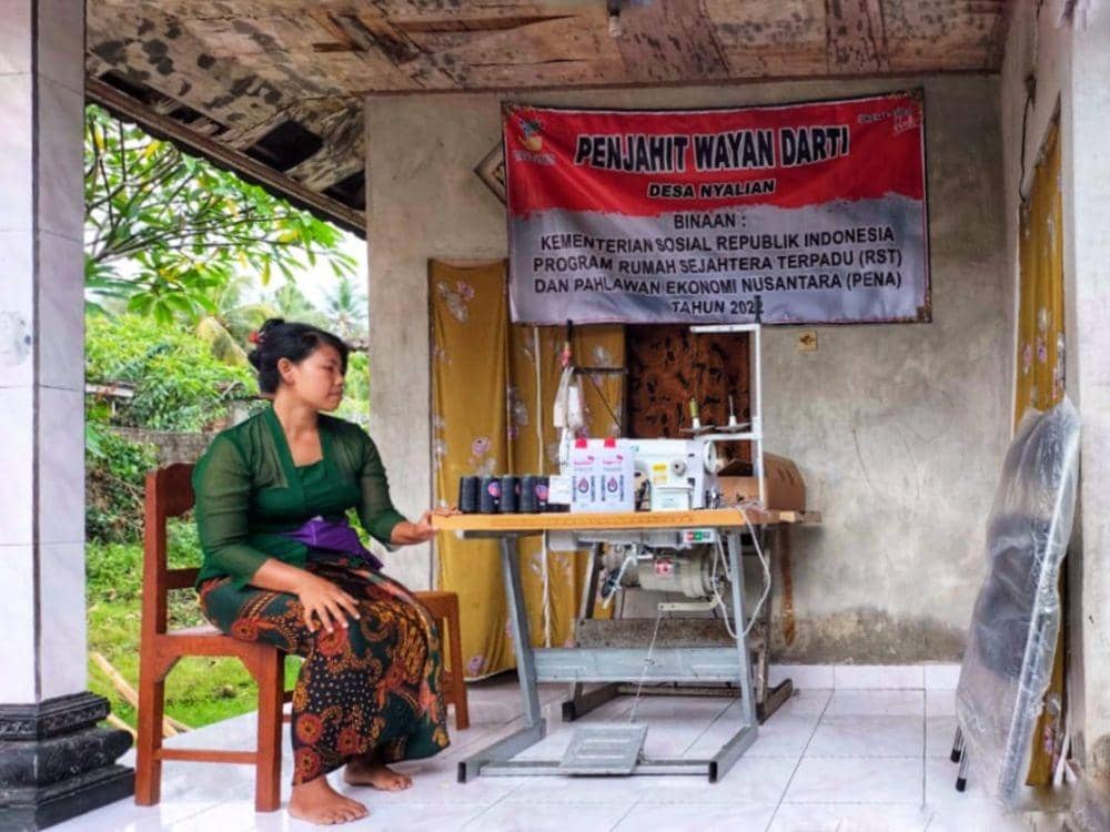 Ni Wayan Darti, Penerima bantuan Kemensos di Klungkung. (IDN Times/Wayan Antara)