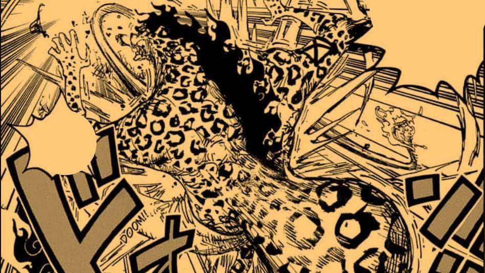 Luffy menyerang Rob Lucci. (Dok. Shueisha/One Piece)