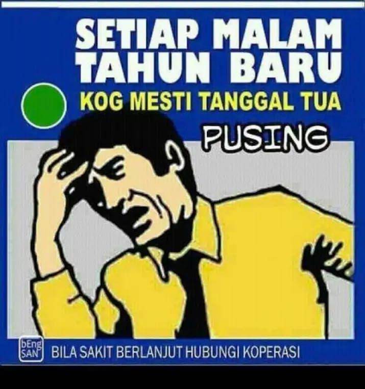 meme lucu serba-serbi tahun baru (facebook.com/Vidioqu ViralI)