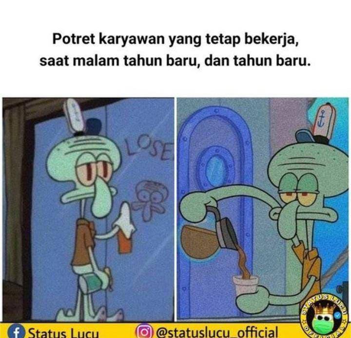 meme lucu serba-serbi tahun baru (instagram.com/statuslucu_official)