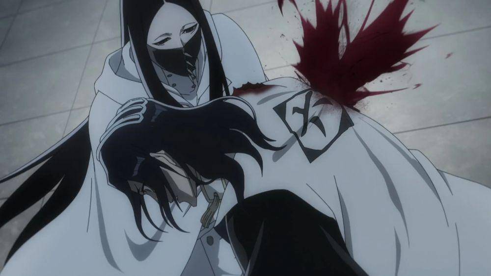 Byakuya diserang oleh Äs Nödt. (dok. Pierrot/Bleach: Thousand Year Blood War)