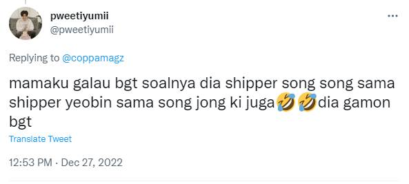 cuitan soal kabar dating Song Joong Ki (twitter.com/pweetiyumii/)