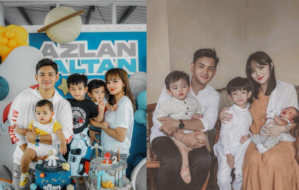 9 Potret Bahagia Keluarga Aditya Suryo Setelah Dikaruniai Anak Ketiga