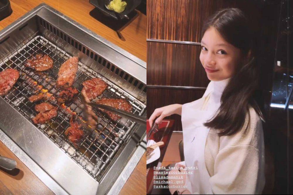 Makan Wagyu ke restoran Jepang. (ig/sabrinachairunnisa_)