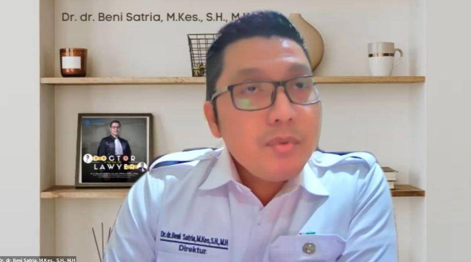 Tangkapan layar dr. Beni Satria dalam jumpa pers secara daring, Selasa (27/12/2022). (Rivera Jesica/IDN Times)