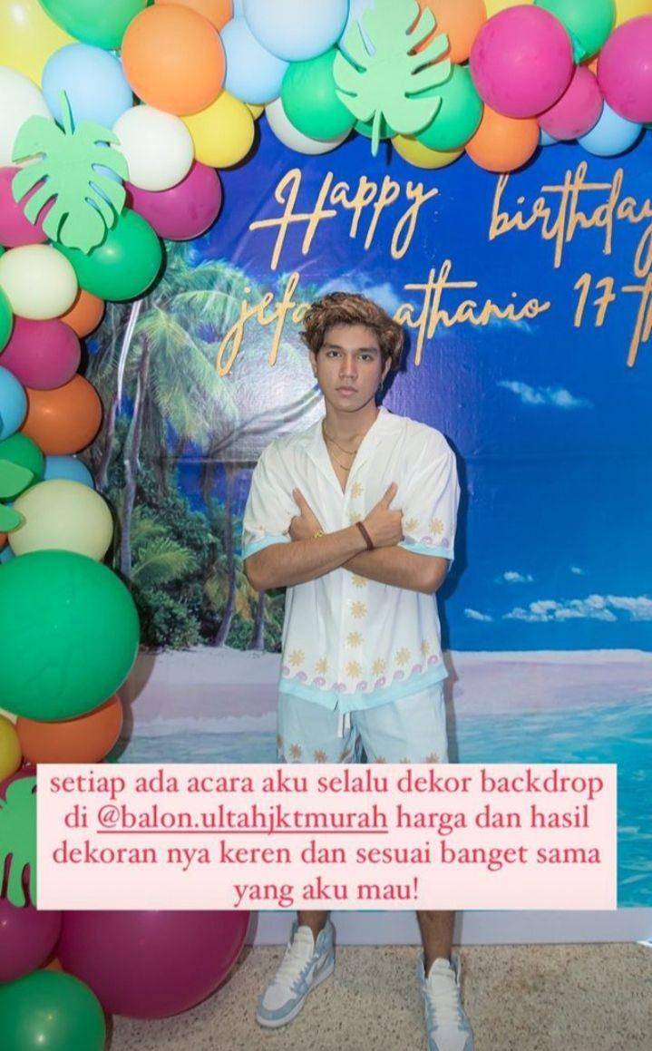 potret ultah ke-17 Jefan Nathanio (instagram.com/jefannathanio)