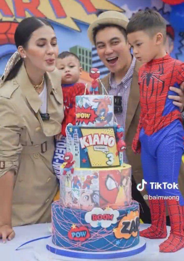 Momen Ulang Tahun Ketiga Kiano Tiger Wong. (tiktok.com/baimwong)