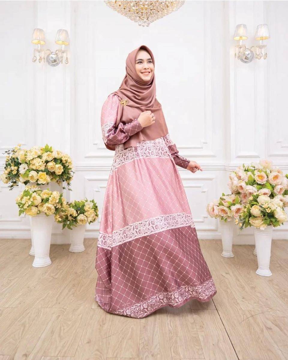 gamis hijab dari feminin sampai mewah (instagram.com/aneeska.official)