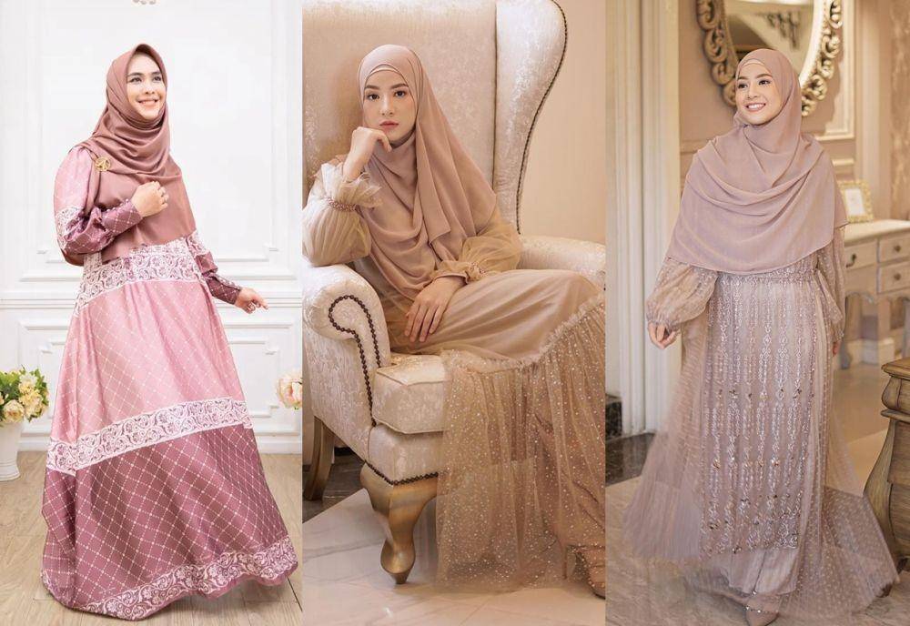 gamis hijab dari feminin sampai mewah (instagram.com/natasharizkynew)