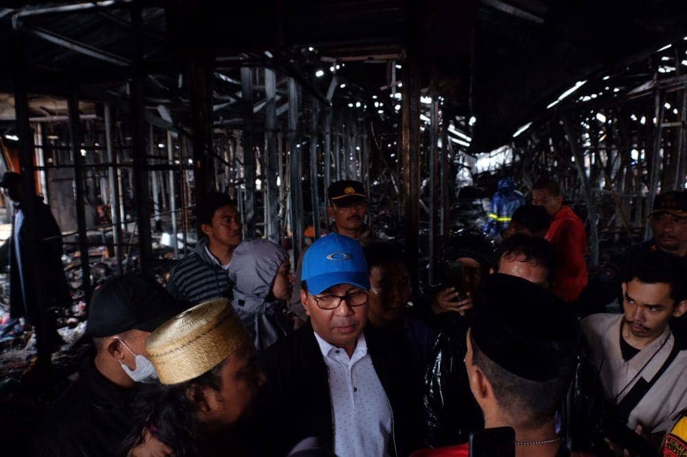 Pasar Sentral Makassar Terbakar, Danny Minta Bangun Lapak Sementara