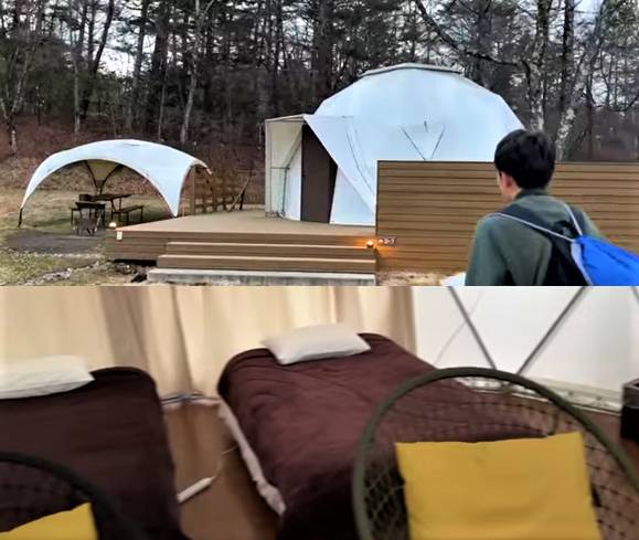 Momen Jerome Polin dan Waseda boys glamping di Gunung Fuji (youtube.com/@nihongomantappu)
