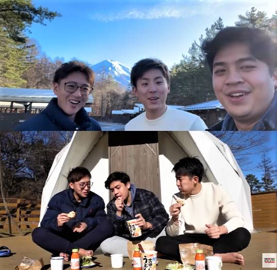 Momen Jerome Polin dan Waseda boys glamping di Gunung Fuji (youtube.com/@nihongomantappu)