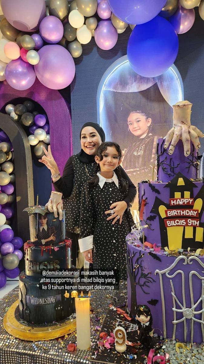 Ulang tahun ke-9 Bilqis (Instagram.com/mom_ayting92_/)
