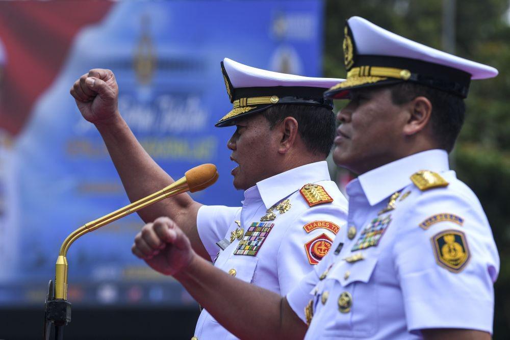 Yudo Margono Resmi Serahkan Tongkat KSAL ke Laksamana Muhammad Ali