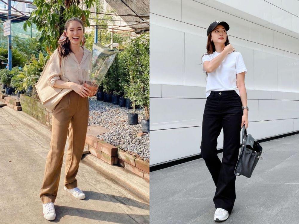 9 Inspirasi Padu Padan Outfit dengan Highwaist Pants ala Bua Nalinthip
