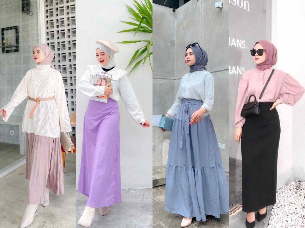 11 Inspirasi Padu Padan Outfit Rok ala Reni Marlina, Super Catchy!