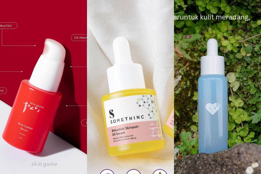 Serum lokal paling recomended 2022. (instagram.com/harlettebeauty / instagram.com/skingameofficial / instagram.com/somethincofficial)