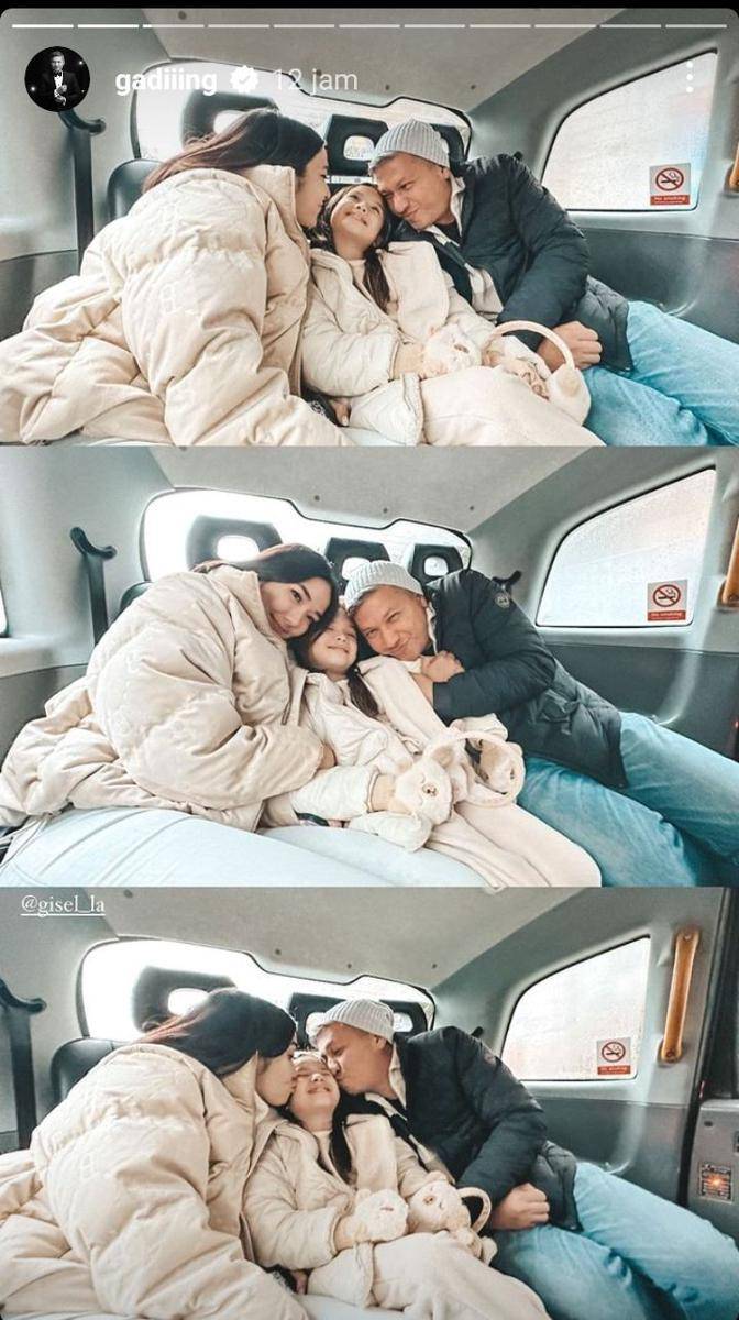 potret liburan Gading, Gisel, dan Gempita di London (instagram.com/gadiiing)