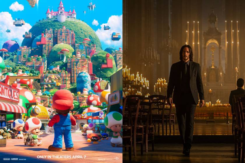poster film The Super Mario Bros. Movie (universalpictures.com) | cuplikan film John Wick : Chapter 4 (johnwick.movie)